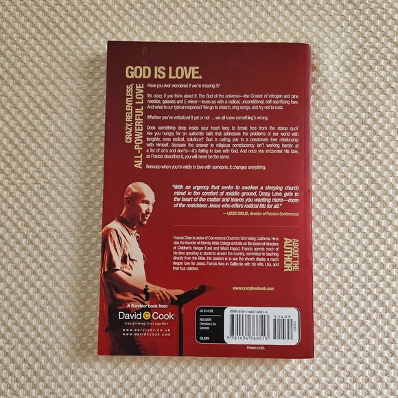 4/$40 2001 - Crazy Love - Francis Chan - Paperback - Picture 5 of 5